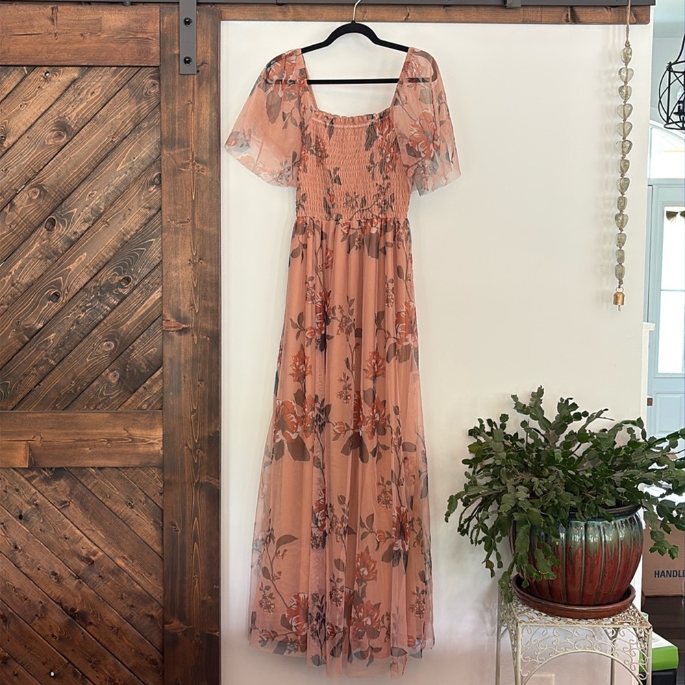 Baltic Born Cassandra Tulle Maxi Dress Women’s Size M Spring Wedding Party